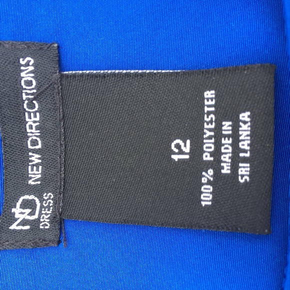 NWT, New Directions Royal Blue Dress. Size 12 - Picture 4 of 7